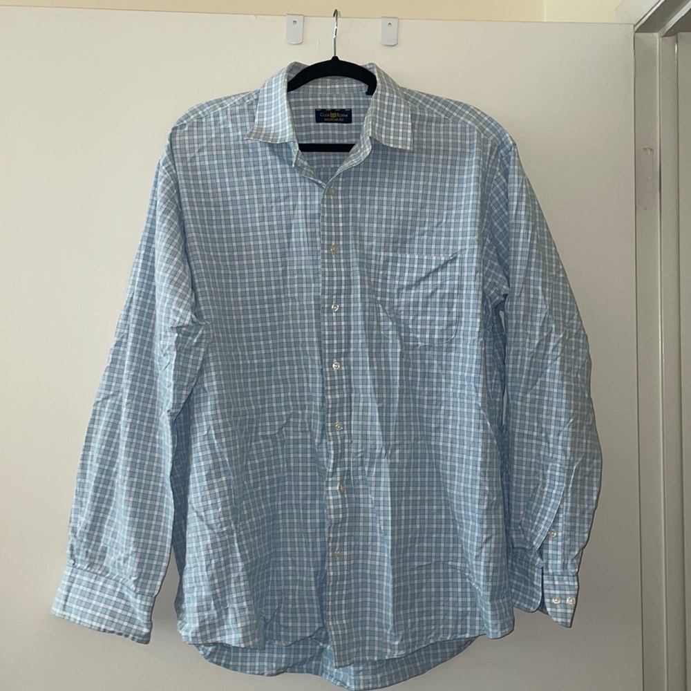 Plaid button down shirt